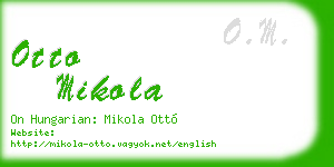 otto mikola business card