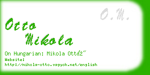 otto mikola business card